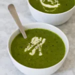 Creamy Broccoli Spinach Soup With Greek Yogurt
