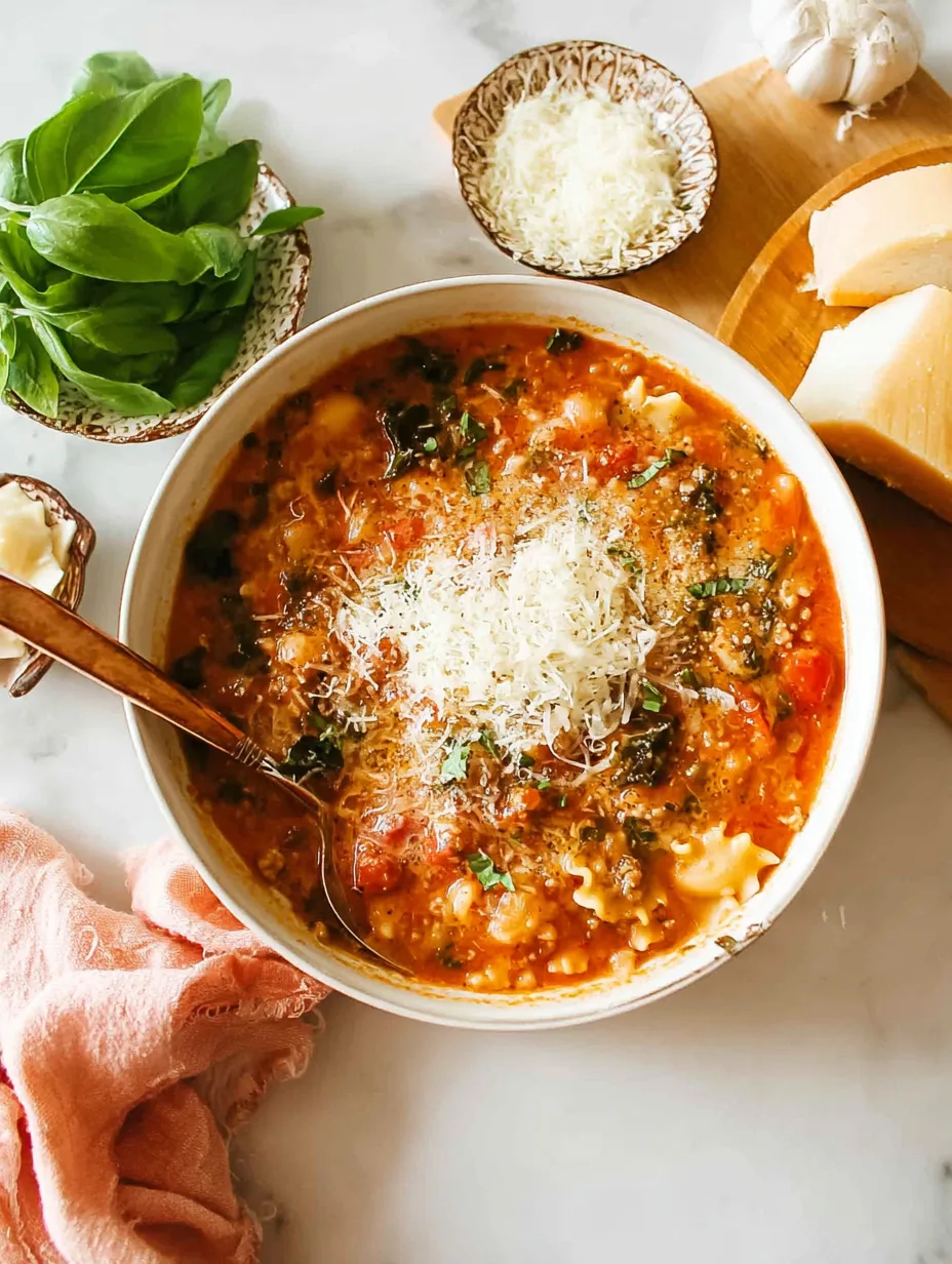 Easy Creamy Lasagna Soup