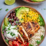 Healthy Chicken Burrito Bowls