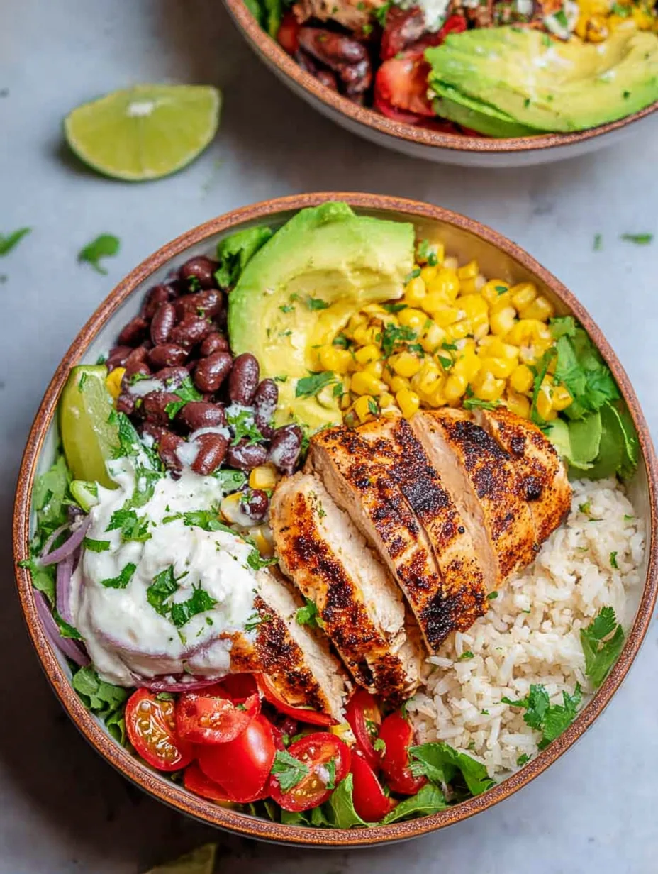 Healthy Chicken Burrito Bowls