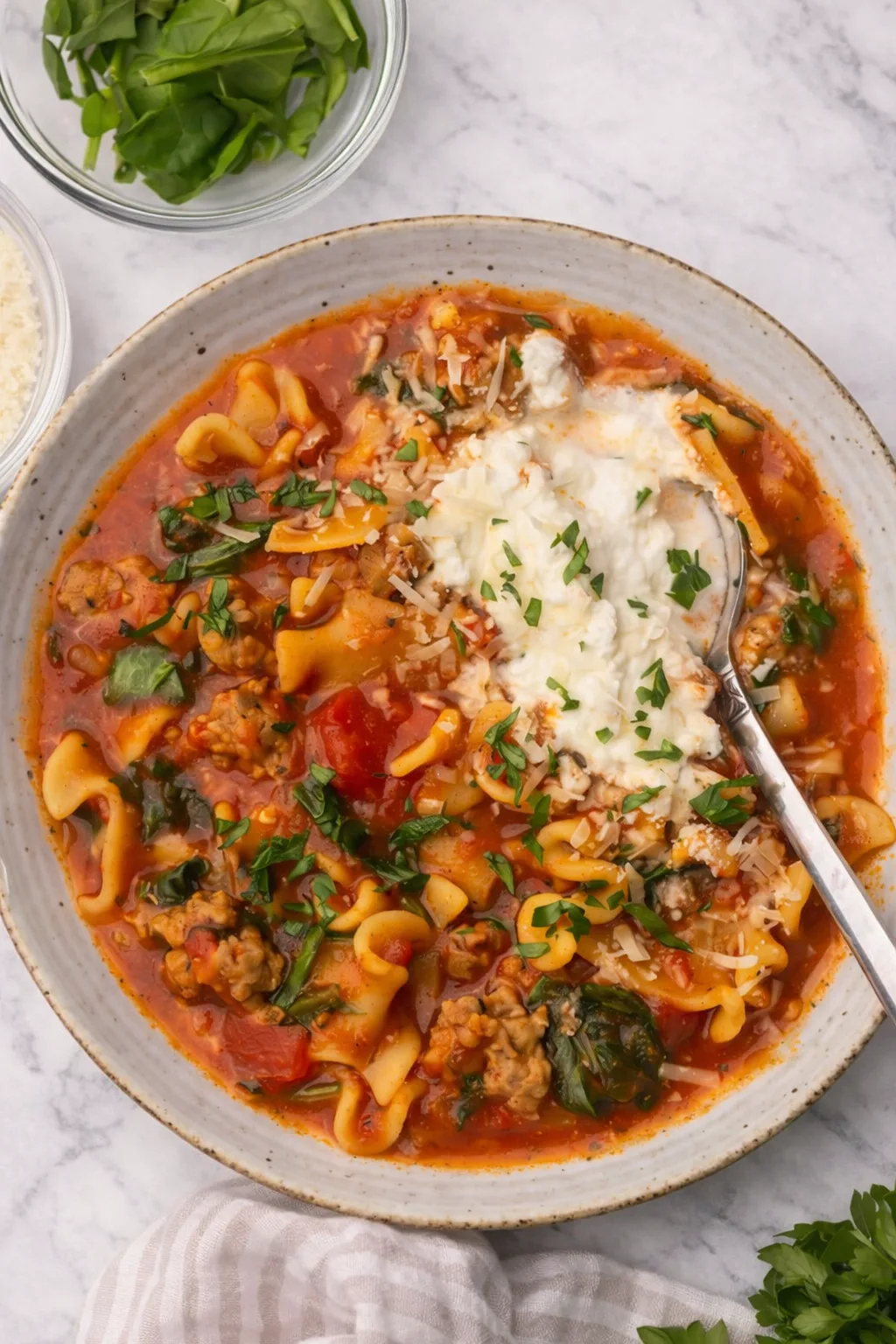 Crockpot Lasagna Soup (quick & easy!)