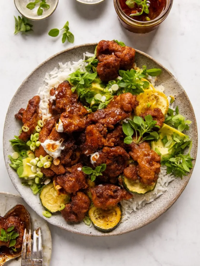 Sheet Pan Hot Honey Garlic Chicken and Zucchini