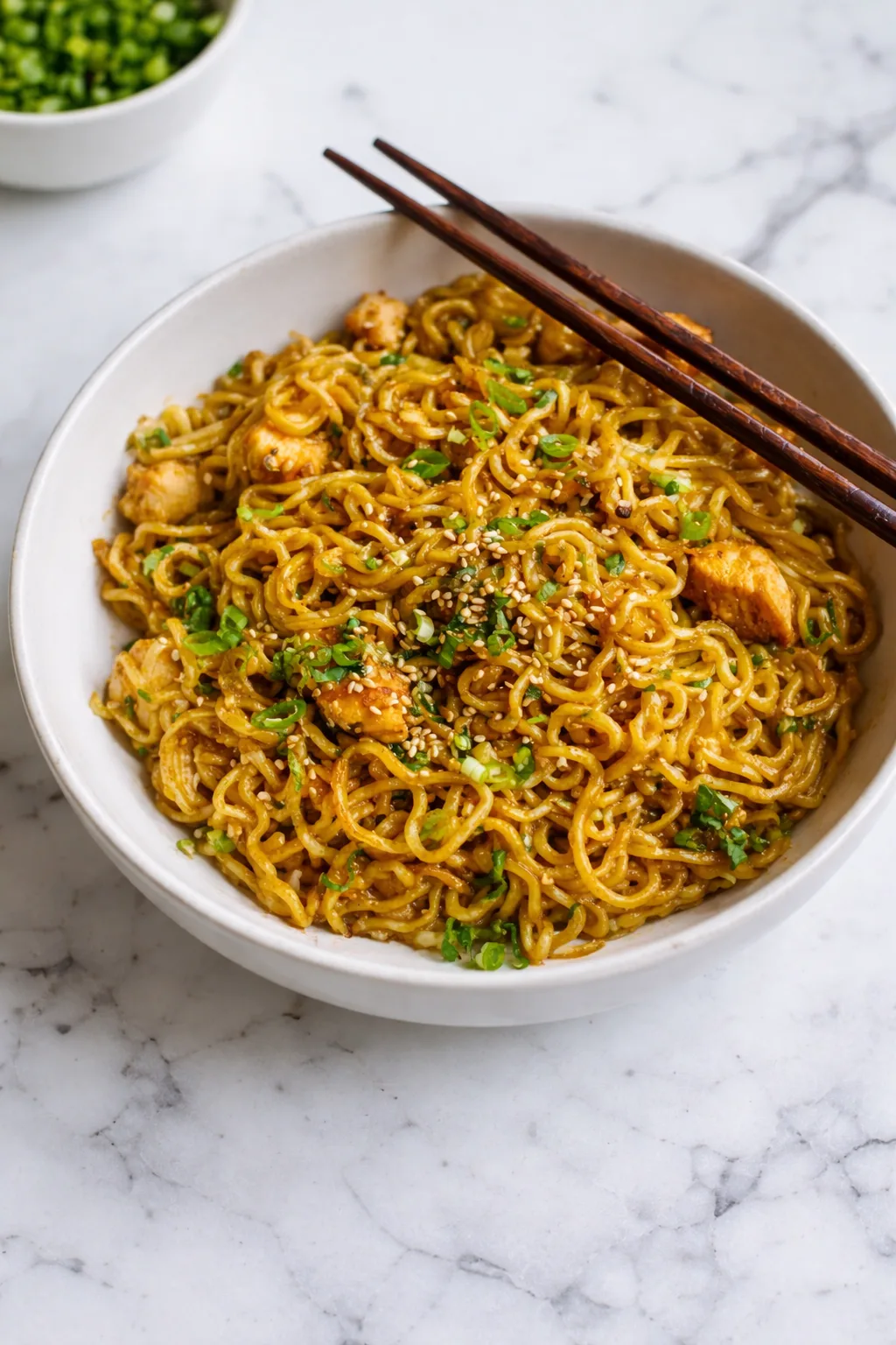 Sticky Garlic Chicken Noodles