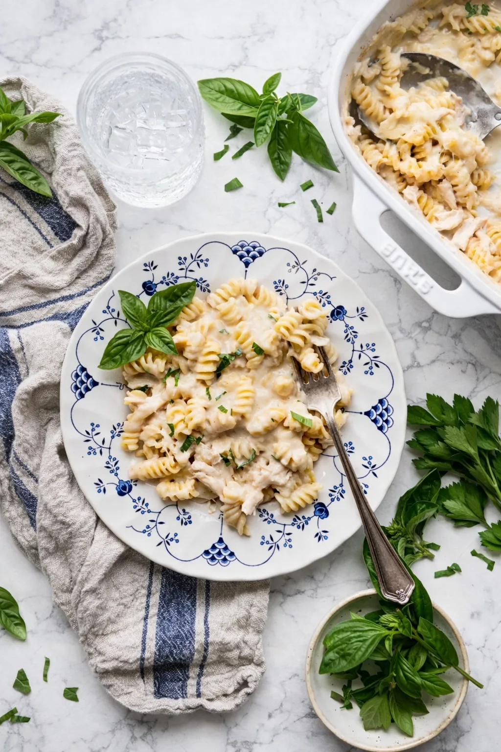 Dump-and-Bake Chicken Alfredo Casserole