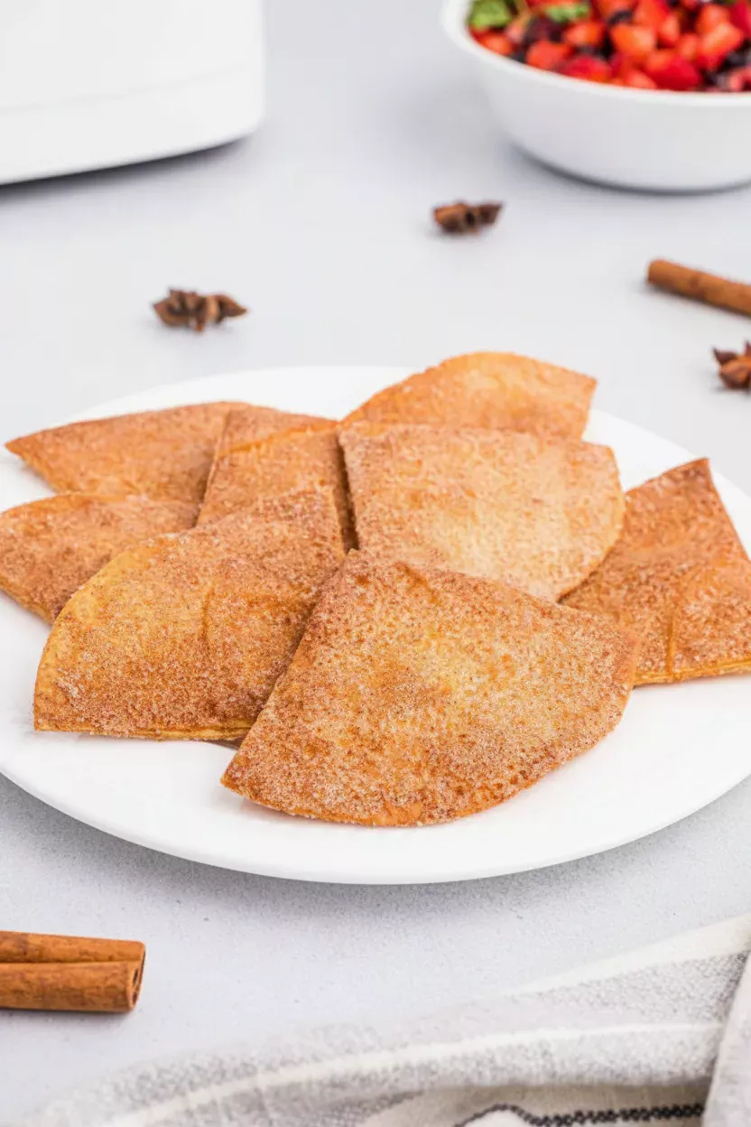 Air Fryer Cinnamon Sugar Tortilla Chips