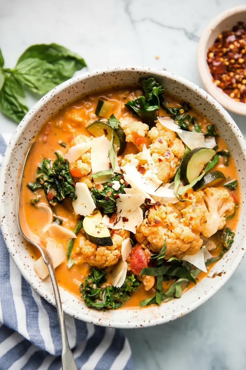 Creamy Italian Ground Chicken Soup