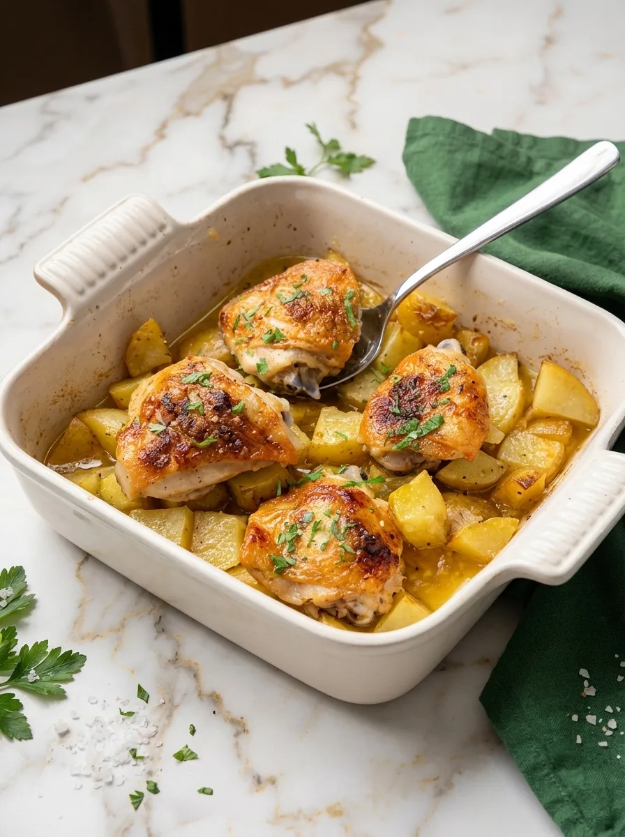 Garlic Butter Chicken and Potatoes Recipe