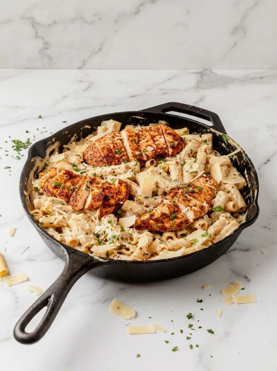 Creamy Garlic Parmesan Chicken Pasta Recipe