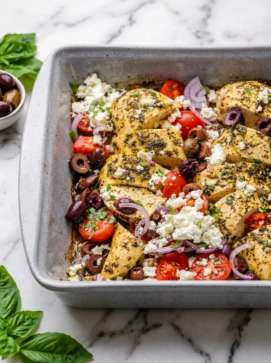 Oven Baked Greek Chicken Breast