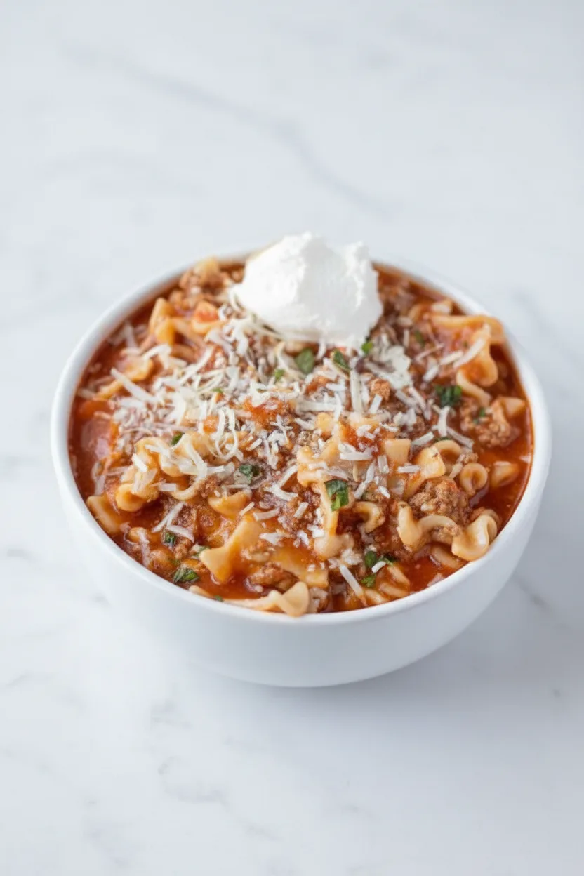 High Protein Lasagna Soup