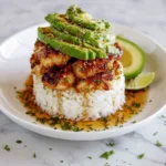 Honey Lime Chicken & Avocado Rice Stack