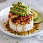 Honey Lime Chicken & Avocado Rice Stack