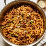 Mongolian Ground Beef Noodles Recipe