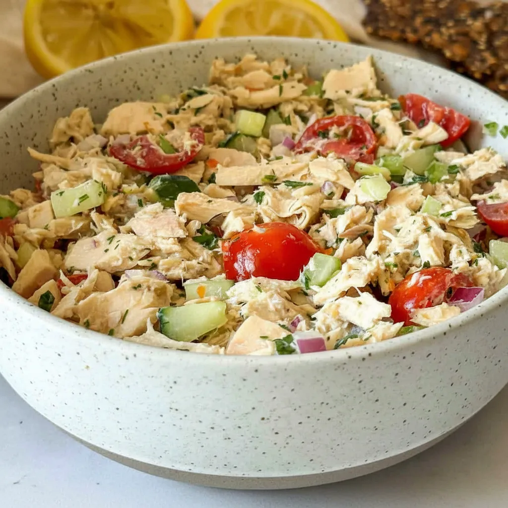 Quick Mediterranean Tuna Salad with No Mayo (Healthy)