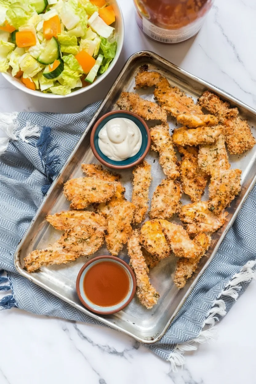 Buffalo Ranch Baked Chicken Strips