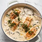 Creamy Garlic Butter Oven Baked Salmon