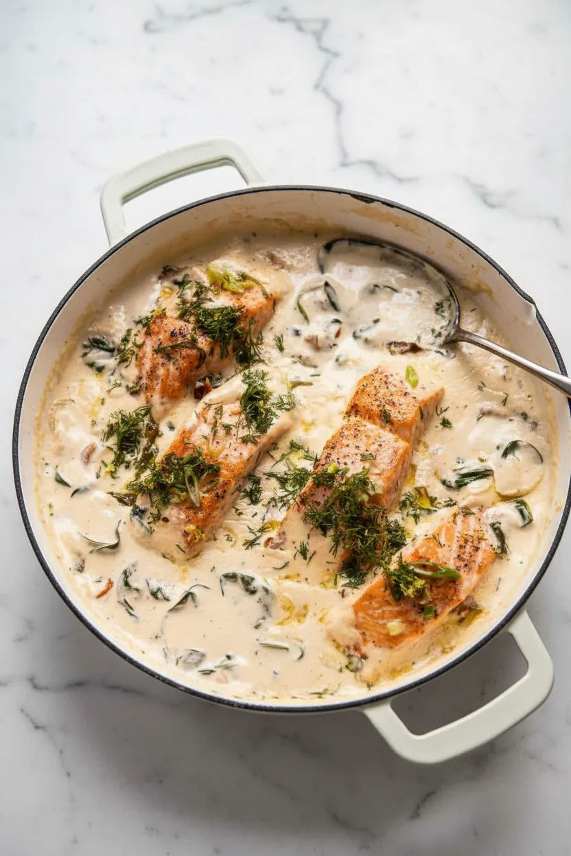 Creamy Garlic Butter Oven Baked Salmon