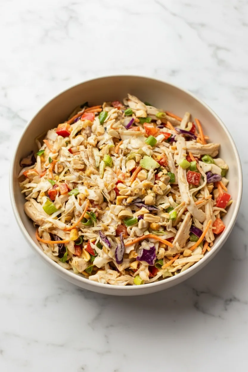 Thai Chicken Salad with Peanut Dressing