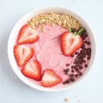 Thick Strawberry Smoothie Bowl (High Protein Breakfast)