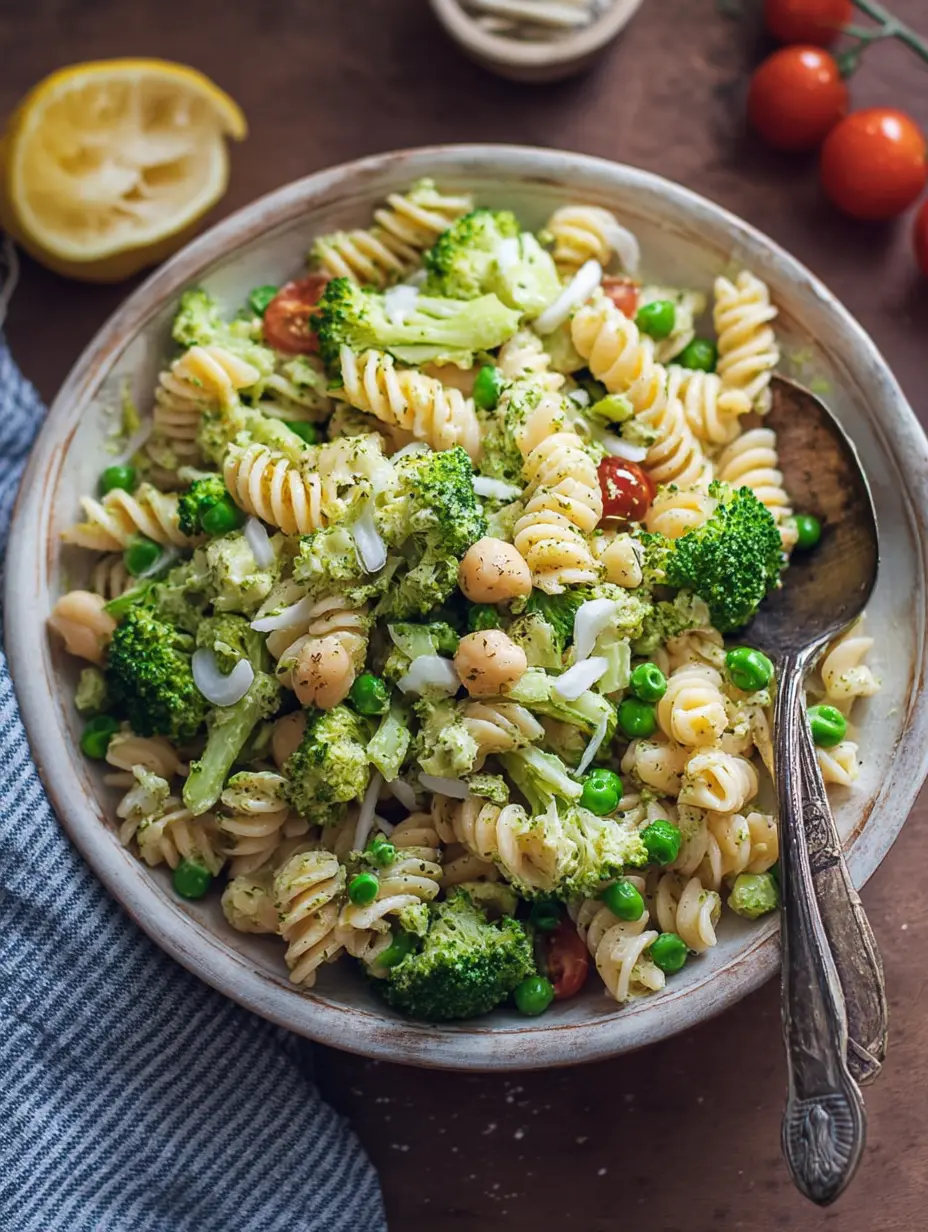 Broccoli Pasta Salad with Lemon Dressing