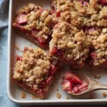 Brown Butter Rhubarb Crisp Bars