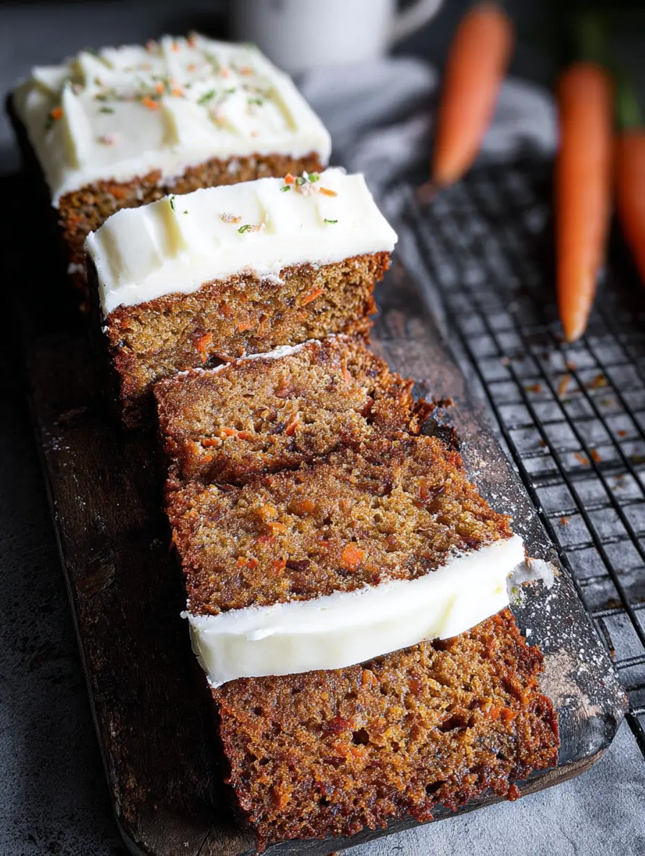 Carrot Bread with Cream Cheese Frosting