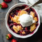 Classic Strawberry Cobbler with Soft Biscuit Topping