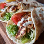 grilled chicken wrap with garlic sauce
