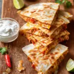 Ground Chicken Quesadilla Juicy Filling