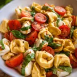 Italian Tortellini Caprese Pasta Salad