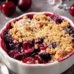 Juicy Cherry Crumble with Crunchy Streusel