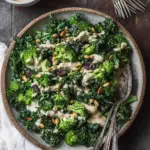 Kale Broccoli Salad with Tahini Sauce