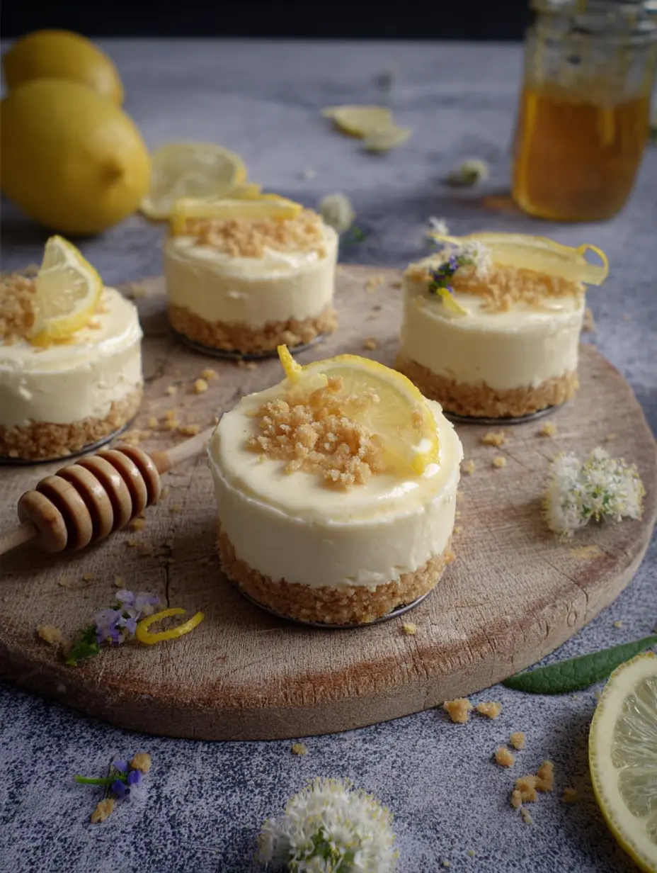 Lemon and Honey Mini Cheesecake
