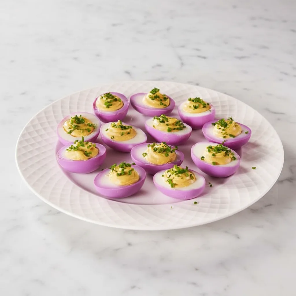 Mardi Gras Deviled Eggs