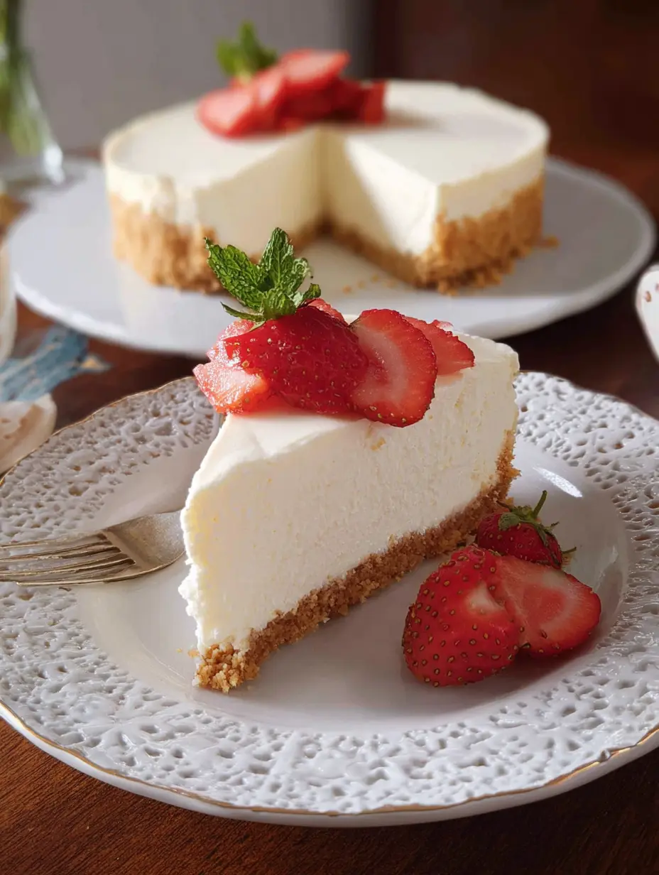 No Bake Cheesecake with Light Creamy Texture