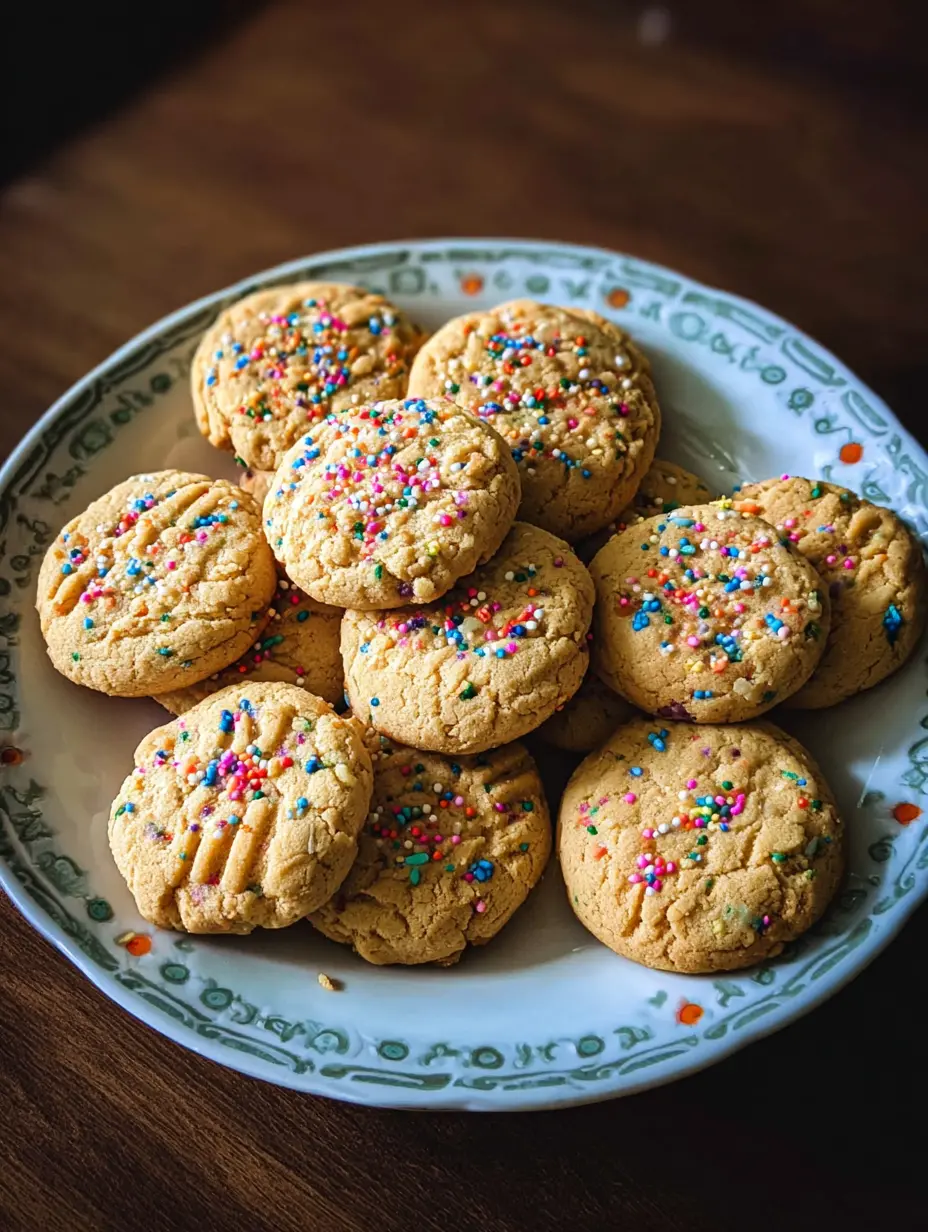 Peanut Butter Sprinkle Cookies