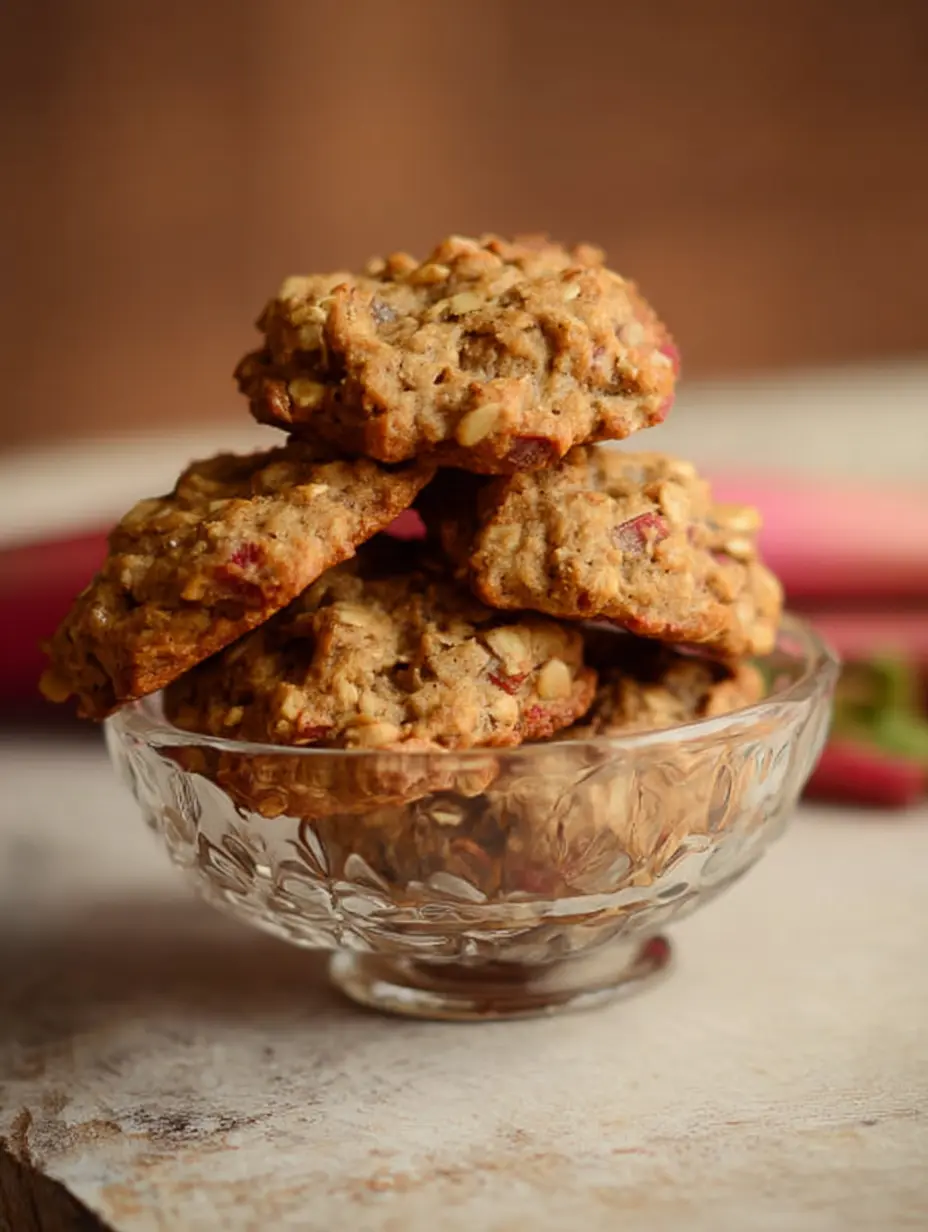 Rhubarb Oatmeal Cookies
