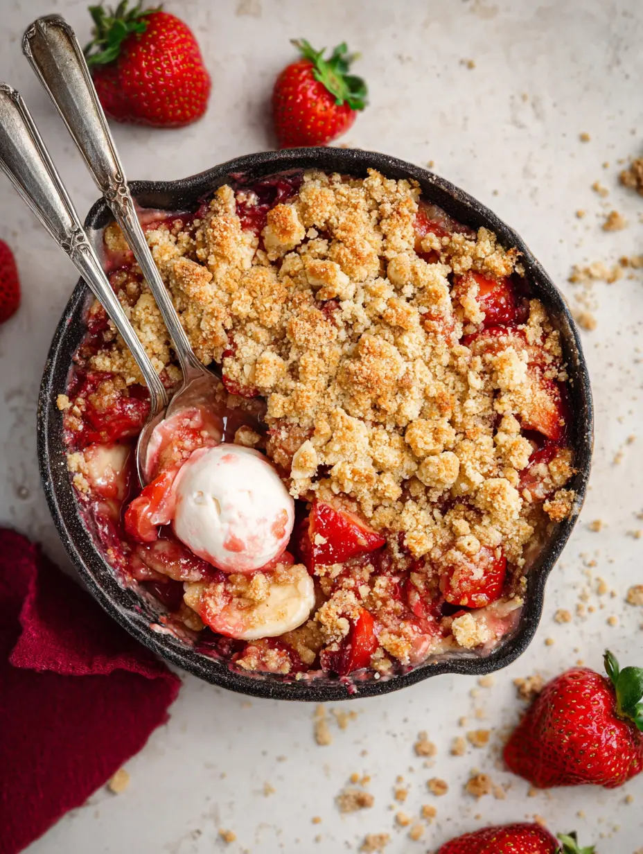 Strawberry Banana Soft Crumble Bake