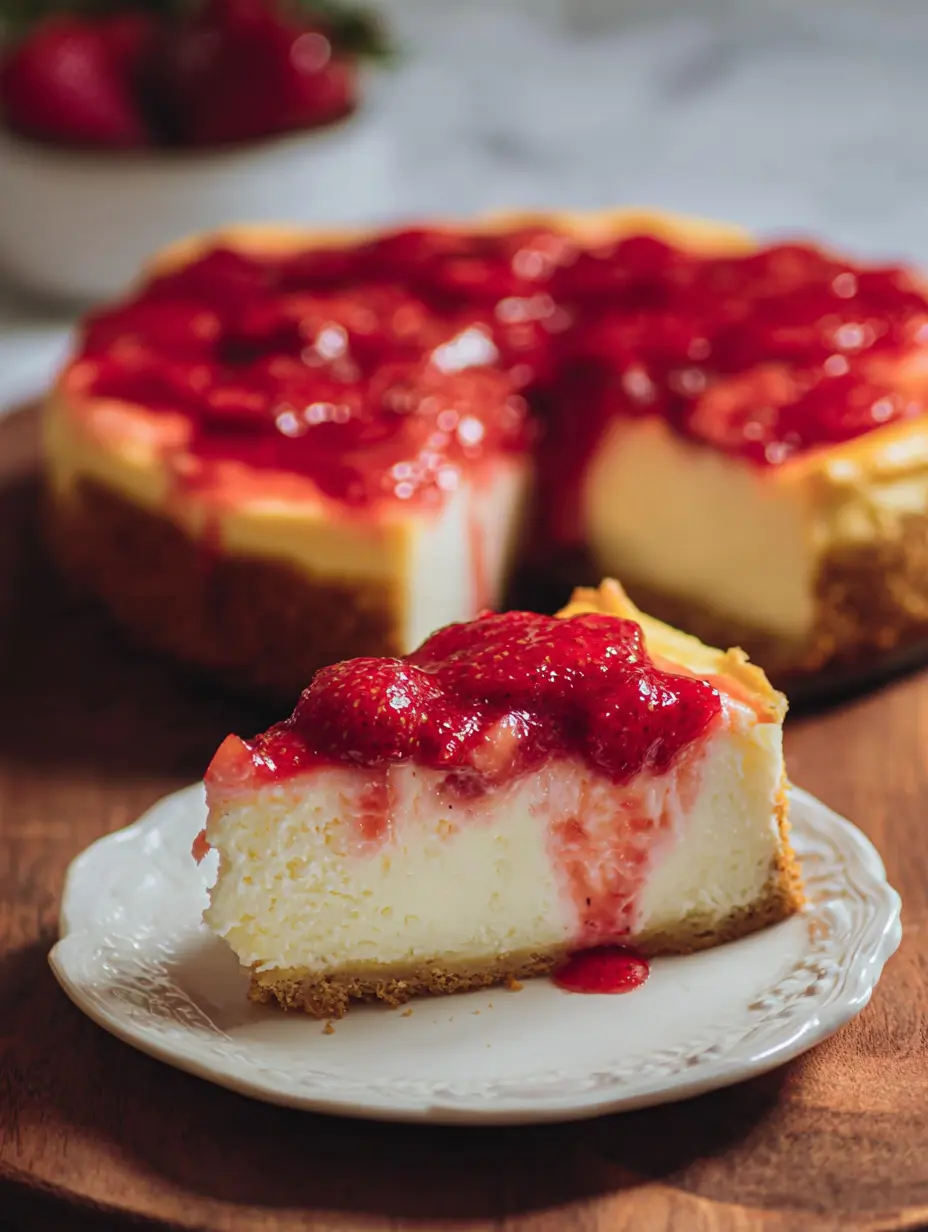 Strawberry Cheesecake with Soft and Creamy Filling