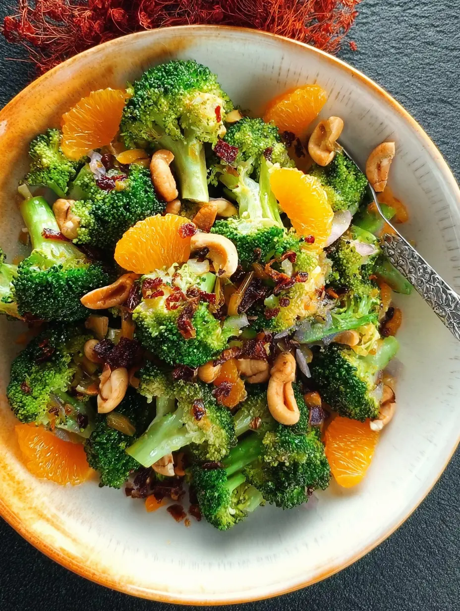 Sweet Broccoli Salad with Orange Dressing