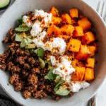 Cottage Cheese Sweet Potato Beef Bowl