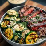 Cozy Grilled Steak Bowl with Zucchini