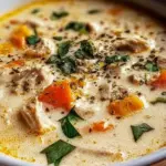 Creamy Italian Ground Chicken Soup