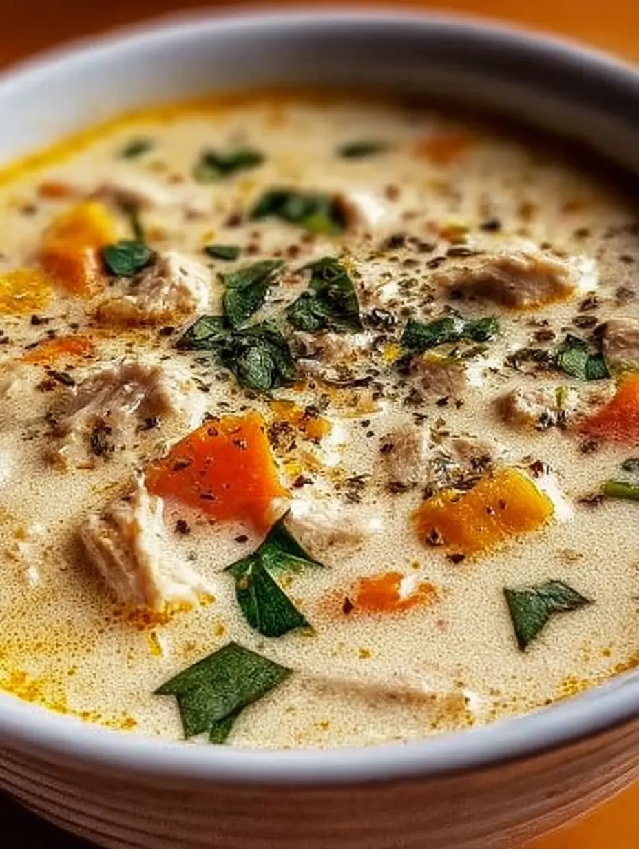 Creamy Italian Ground Chicken Soup