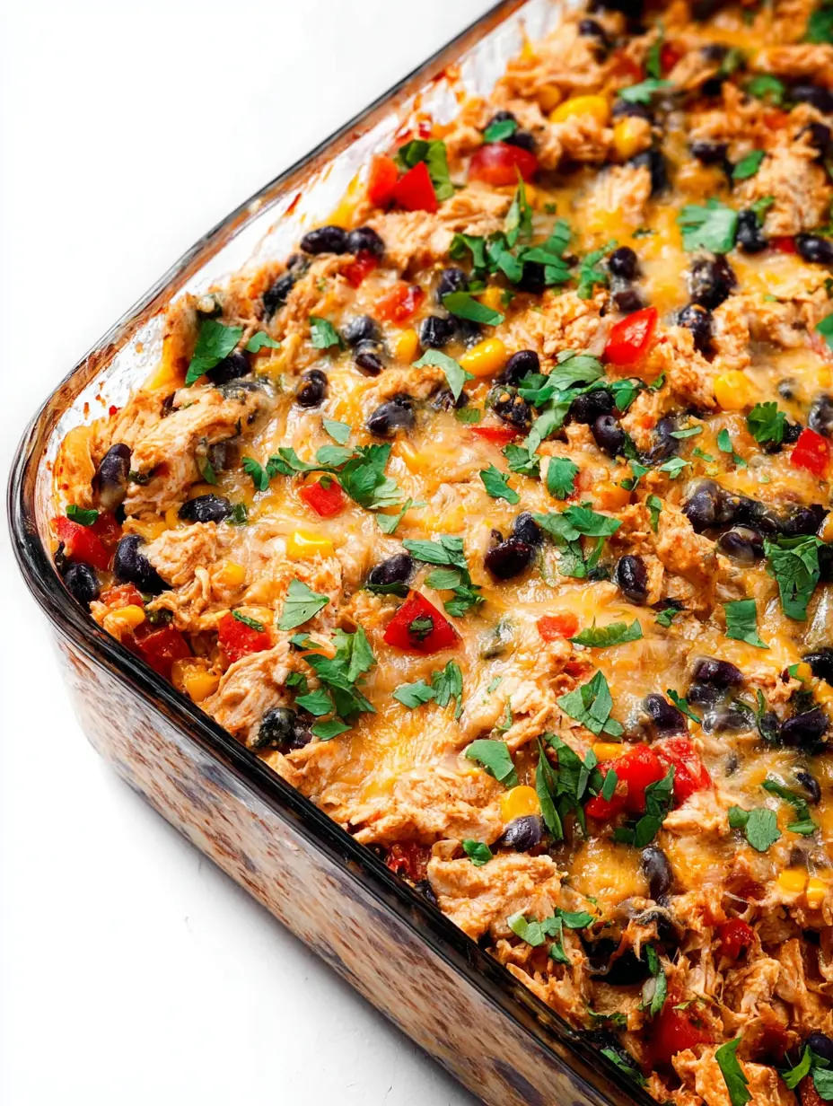 Easy Chicken Burrito Casserole