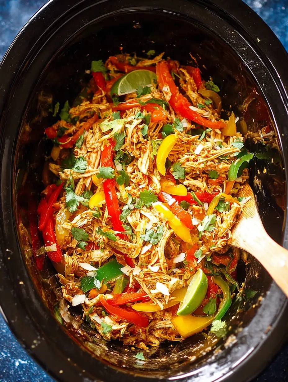 Easy Slow Cooker Chicken Fajitas