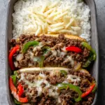 Ground Beef Philly Cheesesteak Meal Prep