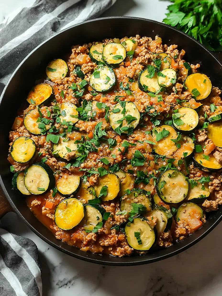 Ground Turkey and Zucchini Skillet