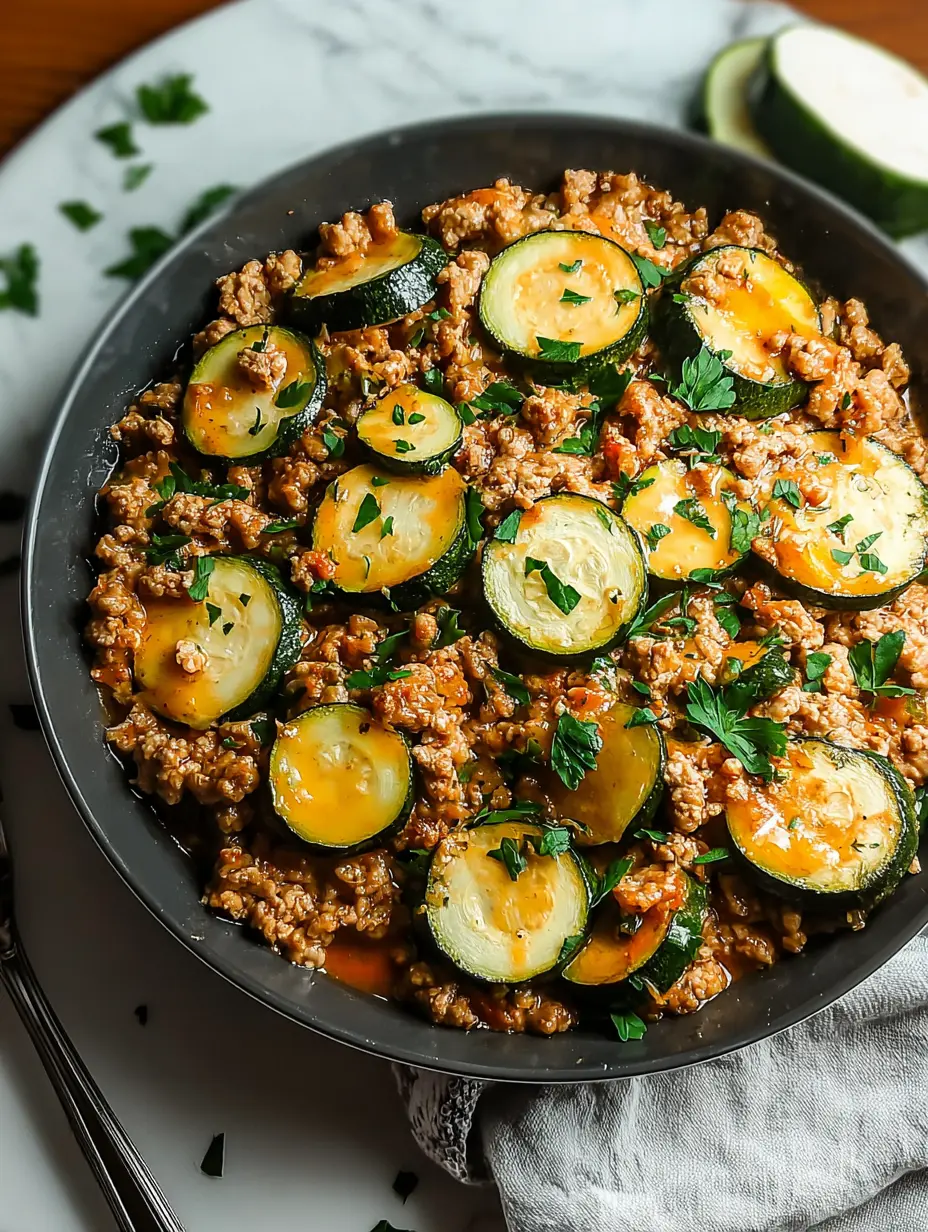 Ground Turkey and Zucchini Skillet