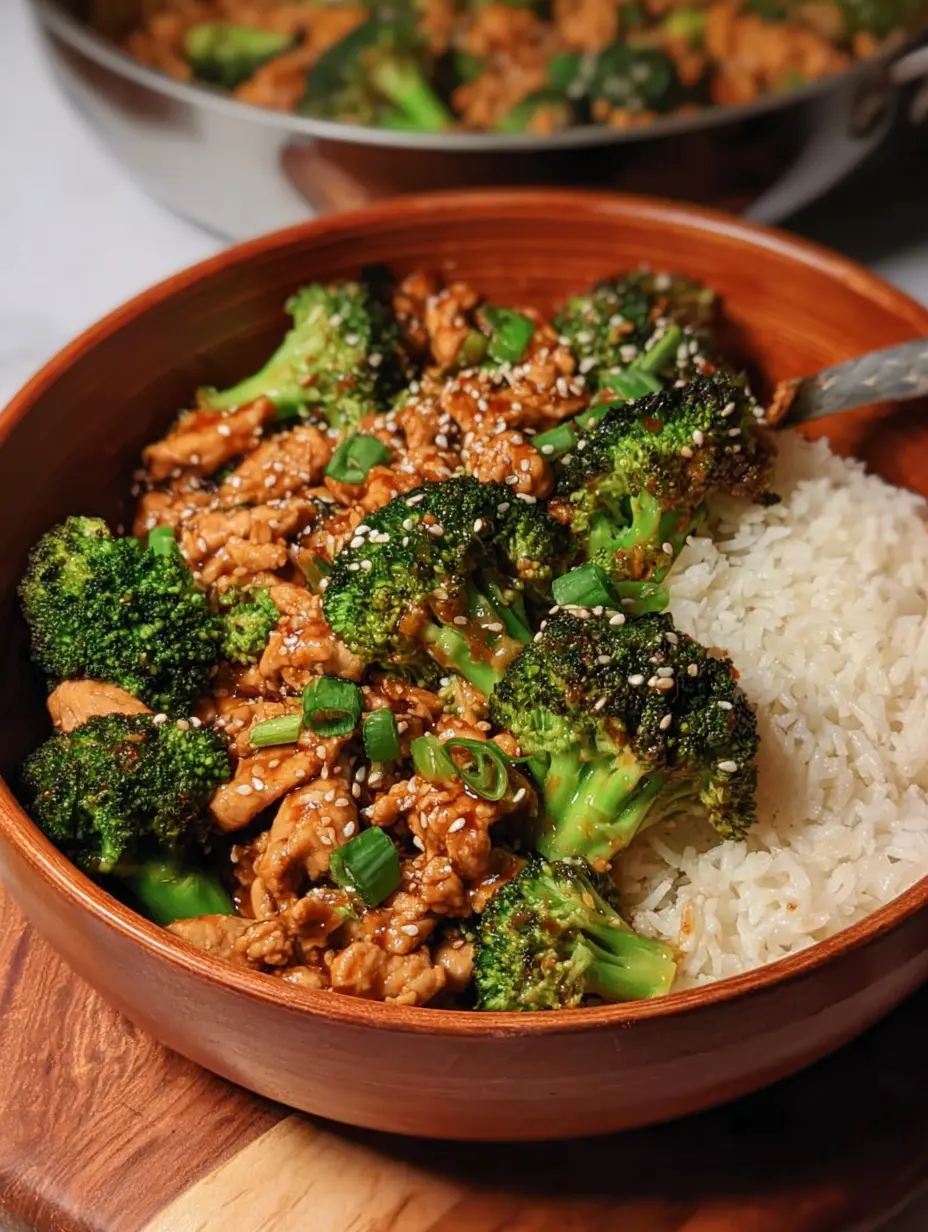 Honey Sriracha Ground Chicken and Broccoli
